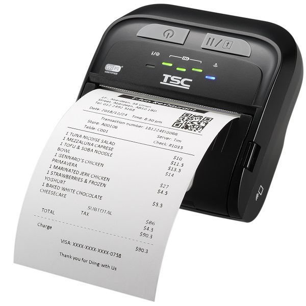 TSC TDM-30 Direct Thermal Mobile Label Printer (4 ips) (203 dpi) (2.83? Print Width) (USB/Bluetooth/Passive NFC Tag) (16MB Flash Memory) (Receipt/Label Sensor) (Docking Cradle-Ready)