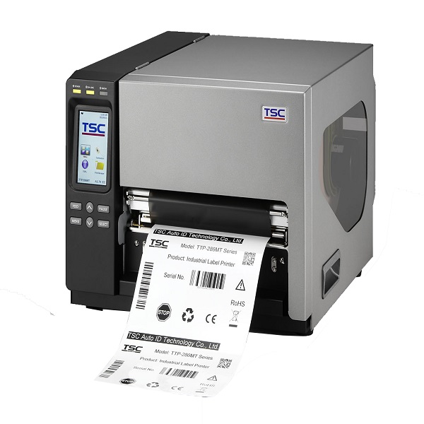 TSC TTP-384MT Thermal Transfer Industrial Label Printer (4 ips) (300 dpi) (8.64" Print Width) (Ethernet/Parallel/RS-232 Serial/USB/USB Host) (LCD Touch Panel) (Regular Cutter)