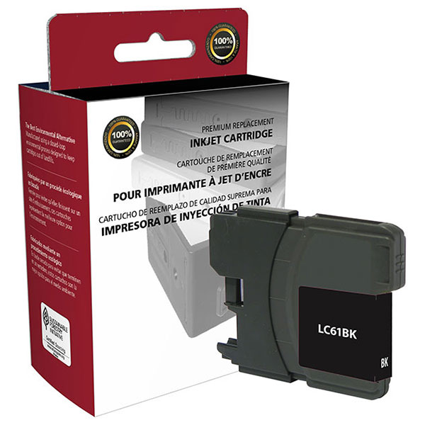 CIG Remanufactured Black Ink Cartridge for MFC-250C 255CW 290C 295CN 490CW 495CW 5490CN 5890CN 5895CW 6490CW 6890CDW 790CW 795CW 990CW J220 (Alternative for Brother LC61BK) (450 Yield)