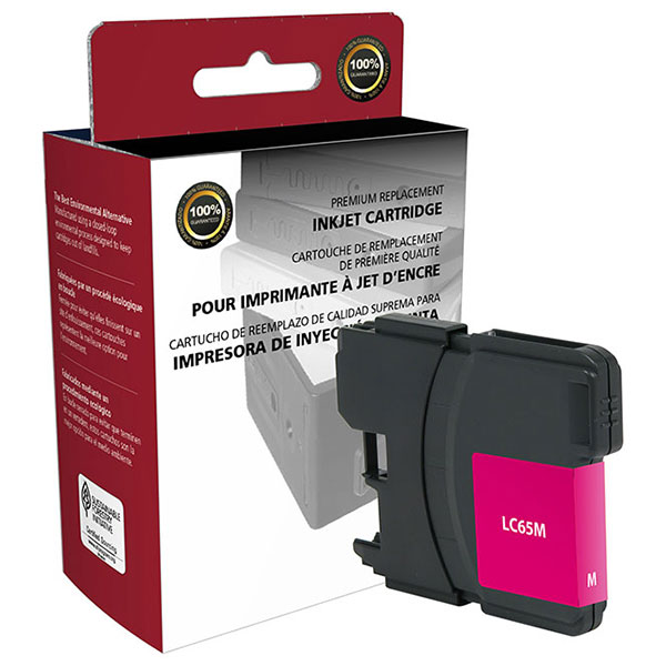 CIG Remanufactured High Yield Magenta Ink Cartridge for MFC-250C, 290C, 490CW, 5490CN, 5890CN, 5895CW, 6490CW, 6890CDW, 790CW, 795CW, 990CW, J220 (Alternative for Brother LC61M, LC65M) (750 Yield)