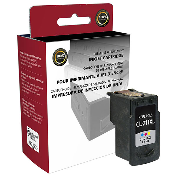 CIG Remanufactured High Yield Color Ink Cartridge for PIXMA iP2700, MP250, MP270, MP280, MP480, MP490, MX330, MX340, MX350, MX360, MX410, MX420 (Alternative for Canon 2975B001, CL-211XL) (349 Yield)