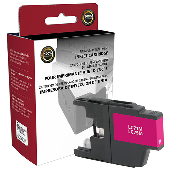 CIG Remanufactured High Yield Magenta Ink Cartridge for MFC-J280W, J425W, J430W, J435W, J625W, J825DW, J835DW, J5910DW, J6510DW, J6710DW, J6910DW (Alternative for Brother LC71M, LC75M) (600 Yield)