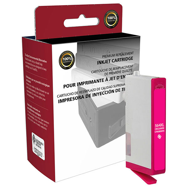CIG Remanufactured High Yield Magenta Ink Cartridge for Officejet 4620, Photosmart 5510, 6510, 7510, B8550, C6340, C6350, C6380, D5445, D7560 (Alternative for HP CB324WN, CN686WN, 564XL) (750 Yield)