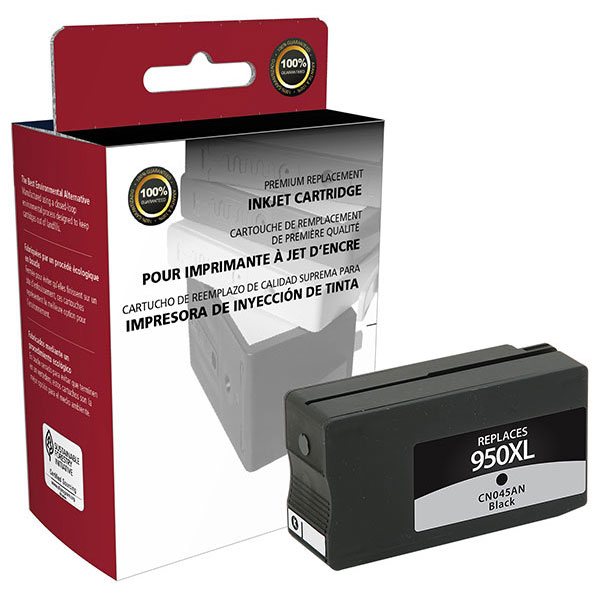 CIG Remanufactured High Yield Black Ink Cartridge for Officejet Pro 251dw, 276dw, 8100, 8600 (Alternative for HP CN045AN, 950XL) (2,300 Yield)