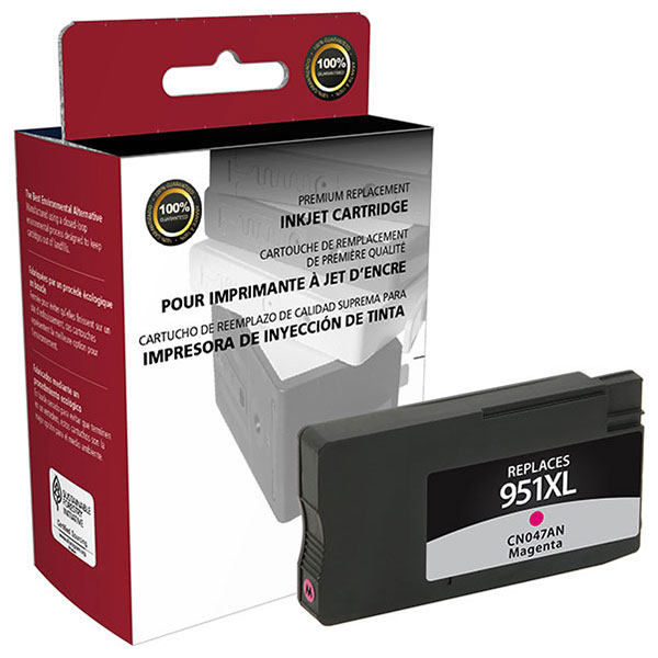 CIG Remanufactured High Yield Magenta Ink Cartridge for Officejet Pro 251dw, 276dw, 8100, 8600 (Alternative for HP CN047AN, 951XL) (1,500 Yield)