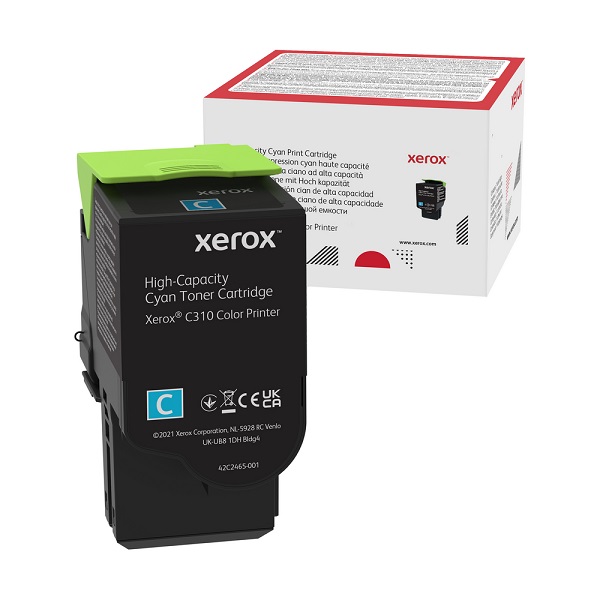 Xerox C310, C315 High Yield Cyan Toner Cartridge (5,500 Yield) (Use & Return)