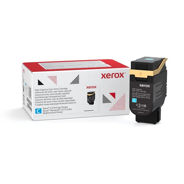 Xerox C410, C415 High Yield Cyan Toner Cartridge (7,000 Yield) (Use & Return)