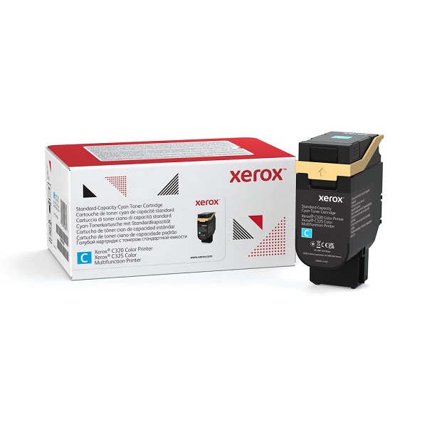 Xerox C320, C325 Standard Yield Cyan Toner Cartridge (1,800 Yield) (Use & Return)