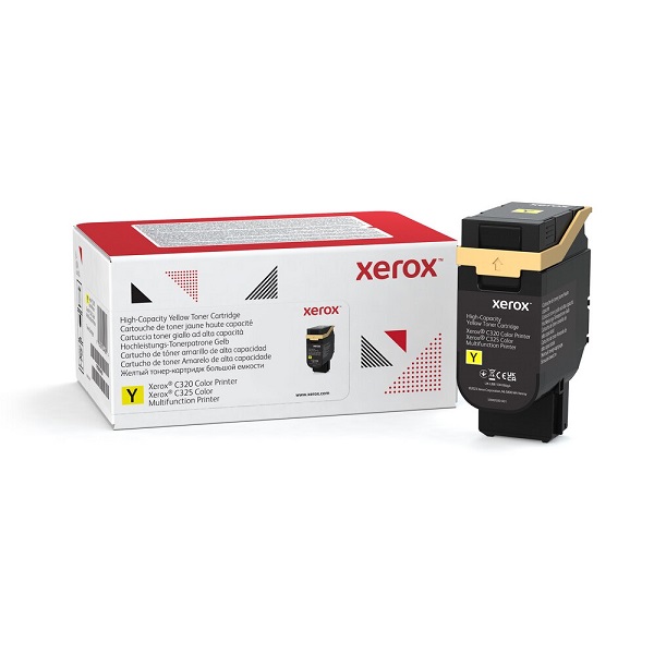 Xerox C320, C325 High Yield Yellow Toner Cartridge (5,500 Yield) (Use & Return)