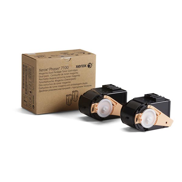 Xerox Phaser 7100 Magenta Toner Cartridge Dual Pack (2 Pack of OEM# 106R02600) (2 x 4,500 Yield)