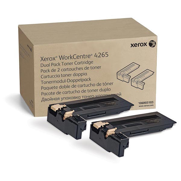 Xerox WorkCentre 4265 High Capacity Toner Cartridge Dual Pack (2 x 25,000 Yield) (2 Pack of OEM# 106R02734)