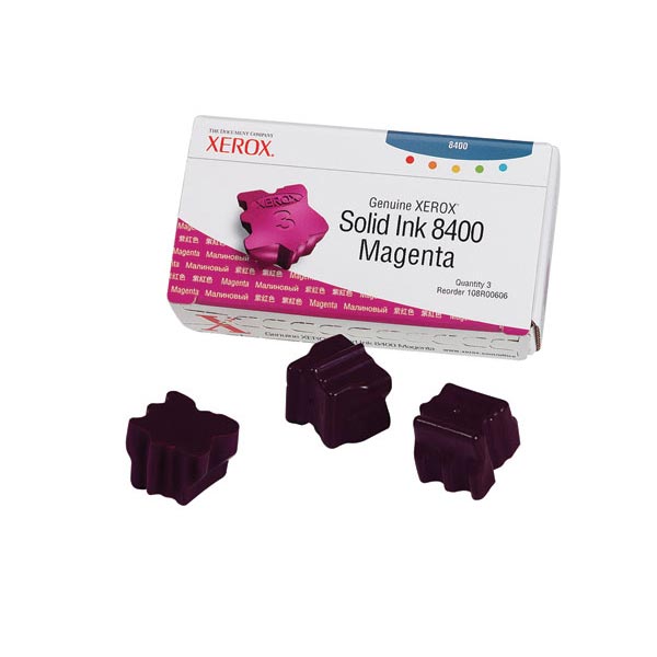 Xerox Phaser 8400 Magenta Solid Ink (3 Sticks/Box) (Total Box Yield 3,400)