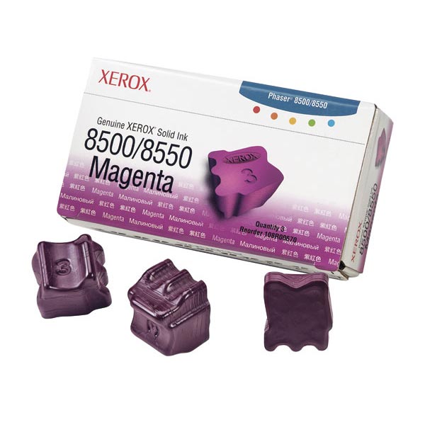 Xerox Phaser 8500, 8550 Magenta Solid Ink (3 Sticks/Box) (Total Box Yield 3,000)