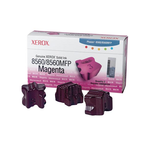 Xerox Phaser 8560, 8560MFP Magenta ColorStix Ink (3 Sticks/Box) (Total Box Yield 3,400)