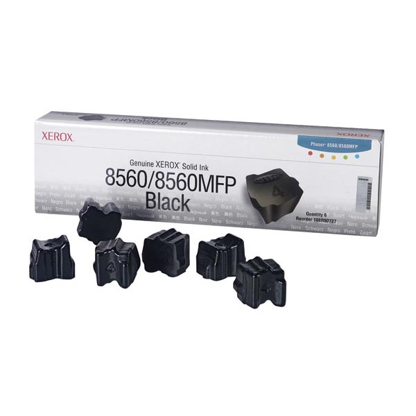 Xerox Phaser 8560, 8560MFP Black ColorStix Ink (6 Sticks/Box) (Total Box Yield 6,800)