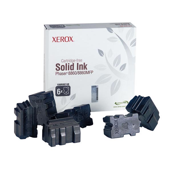Xerox Phaser 8860, 8860MFP Black Solid Ink (6 Sticks/Box) (Total Box Yield 14,000)