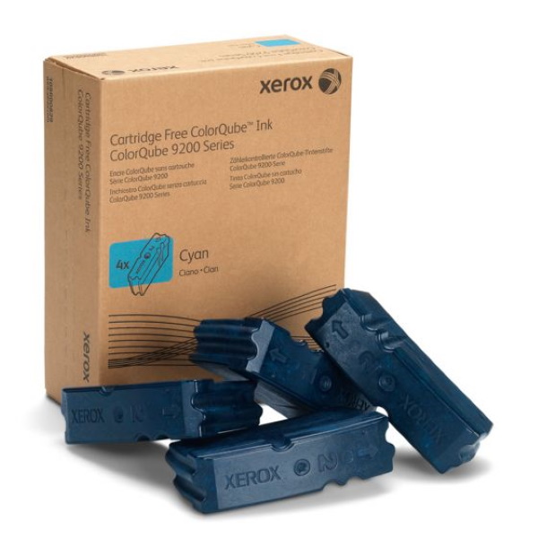 Xerox ColorQube 9201, 9202, 9203, 9301, 9302, 9303 Cyan Solid Ink (4 Sticks/Box) (Total Box Yield 37,000)