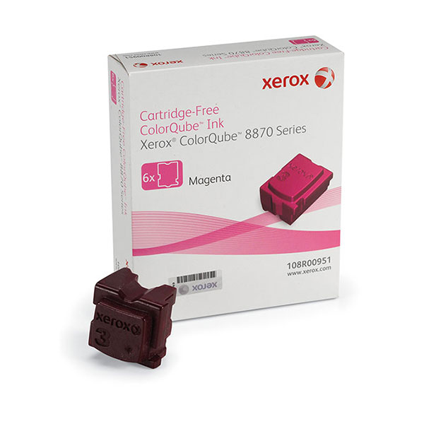 Xerox ColorQube 8870, 8880 Magenta Solid Ink (6 Sticks/Box) (Total Box Yield 17,300)