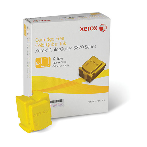 Xerox ColorQube 8870, 8880 Yellow Solid Ink (6 Sticks/Box) (Total Box Yield 17,300)