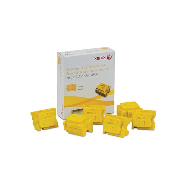 Xerox ColorQube 8900 Yellow Solid Ink (6 Sticks/Box) (Total Box Yield 16,900)