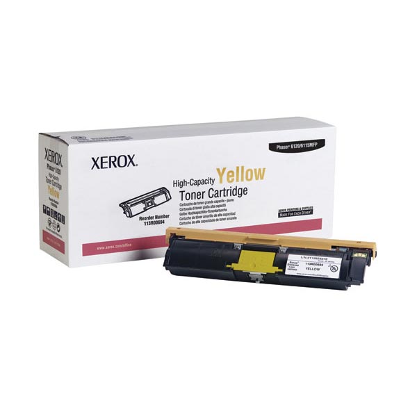 Xerox Phaser 6115MFP, 6120 High Capacity Yellow Toner Cartridge (4,500 Yield)