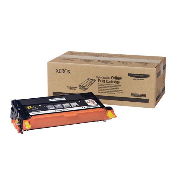 Xerox Phaser 6180 High Capacity Yellow Toner Cartridge (6000 Yield)
