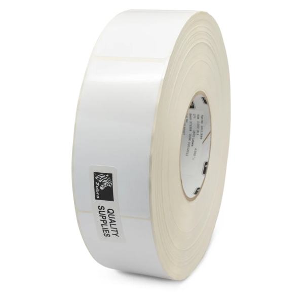Zebra TT Label (Polyester) (3" x 300') Z-Ultimate 4000T (3" Core) (300/Roll) (1 Roll/Ctn) (Perf) (8" Outer) (High Performance Coated) (High-Tack Perm Acrylic Adhesive) (White Gloss)
