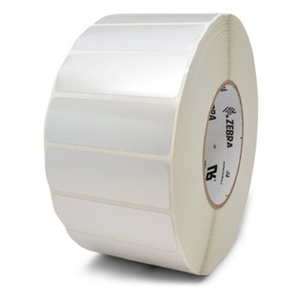 Zebra TT Label (Polyester) (3" x 1") Z-Ultimate 4000T (3" Core) (3,000/Roll) (1 Roll/Ctn) (Perf) (8" Outer) (High Perform Coated) (High Perform Perm Acrylic Adhesive) (Silver Gloss)