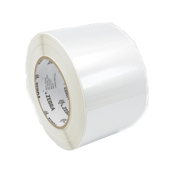 Zebra TT Label (Polyester) (3" x 2") Z-Ultimate 4000T (3" Core) (1,000/Roll) (1 Roll/Ctn) (Perf) (8" Outer) (High Perform Coated) (High Perform Perm Acrylic Adhesive) (Silver Gloss)