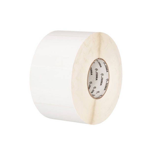 Zebra TT Label (Polyester) (3" x 1") Z-Xtreme 4000T (3" Core) (1,000/Roll) (1 Roll/Ctn) (Perforated) (8" Outer) (High Performance Coated) (Permanent High-Tack Adhesive) (Silver Matte)