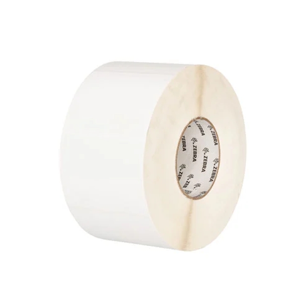 Zebra TT Label (Polyester) (0.9062" x 0.9062") Z-Xtreme 4000T (1" Core) (1,000/Roll) (1 Roll/Ctn) (Perf) (5" Outer) (High Performance Coated) (High-Tack Perm Adhesive) (White Matte)