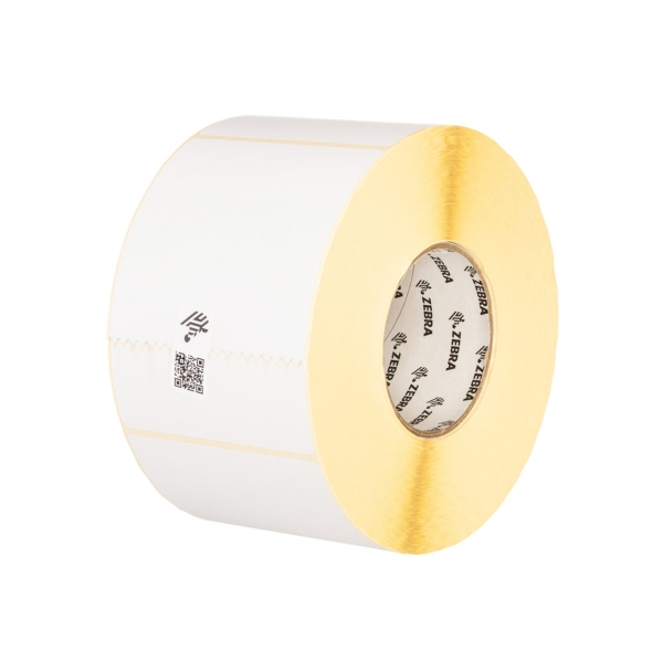 Zebra Direct Thermal Label, Paper (1.8438" x 1.25") Z-Perform 2000D (3" Core) (3500/Roll) (4 Rolls/Ctn) (RFID) (Value Coated) (All-Temp Adhesive) (White)