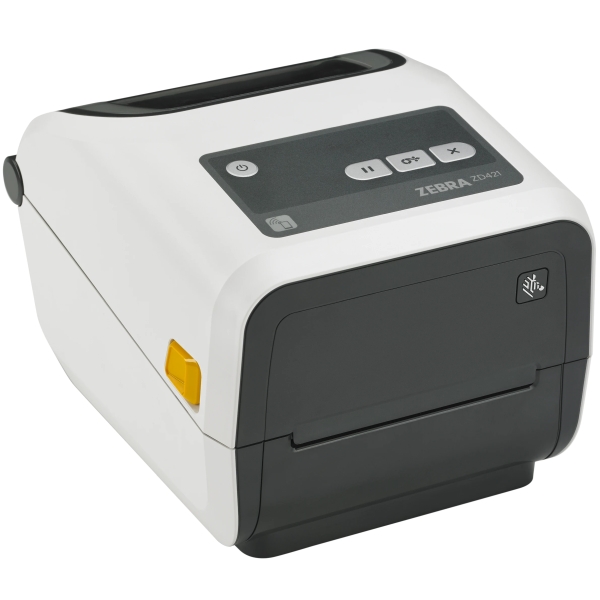 Zebra Direct Thermal Printer ZD421; Healthcare, 203 dpi, USB, USB Host, Ethernet, BTLE5, US Cord, Swiss Font, EZPL
