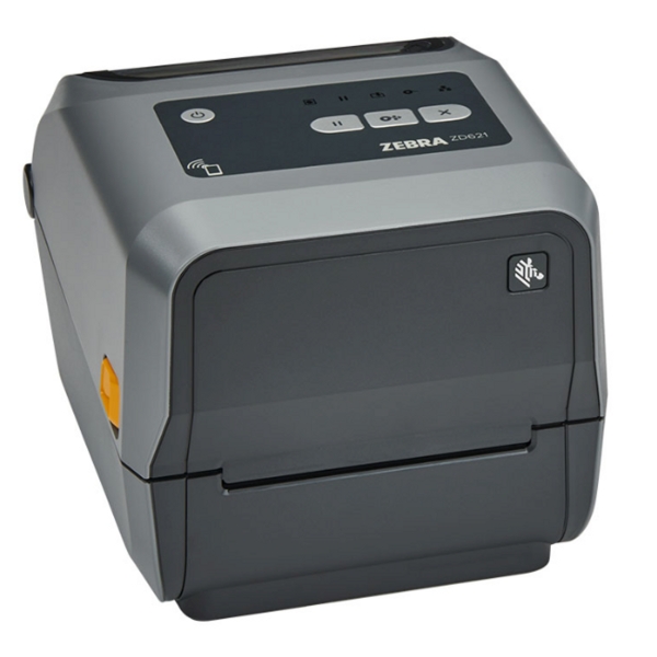 Zebra Thermal Transfer Printer (74/300M) ZD621; 300 dpi, USB, USB Host, Ethernet, Serial, BTLE5, US Cord, Swiss Font, EZPL