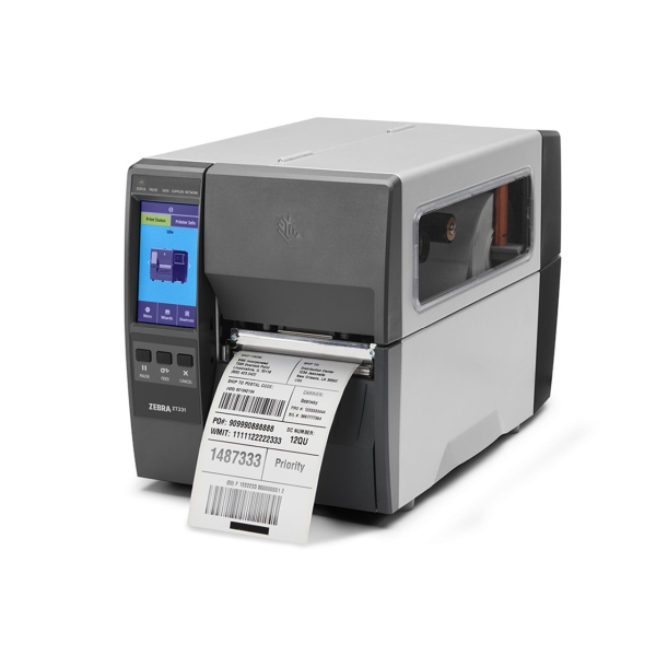 Zebra DT Printer ZT231; 4", 203 dpi, Tear, US Cord, USB, Serial, Ethernet, BTLE, USB Host, EZPL