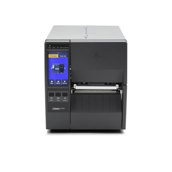 Zebra TT Printer ZT231; 4", 203 dpi, Tear, US Cord, USB, Serial, Ethernet, BTLE, USB Host, Wireless 802.11ac (US/Canada), EZPL