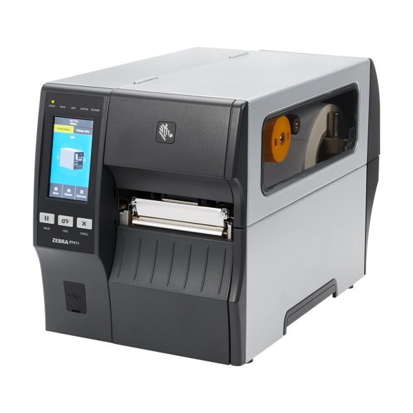 Zebra TT Printer ZT411; 4", 203 dpi, US Cord, Serial, USB, 10/100 Ethernet, Bluetooth 4.1/MFi, USB Host, Wireless 802.11 AC Card: US & Canada, EZPL