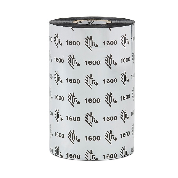 Zebra Thermal Transfer Ribbon, Wax (6.14" x 1476') (1" Core) (Black)
