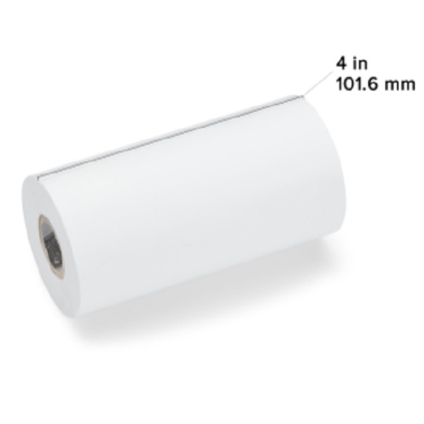 Zebra Direct Thermal High-Temp Receipt Paper (4" x 74') 8000D (0.75" Core) (36 Rolls/Ctn) (Top Coated Paper) (2.25" Outer) (No Adhesive/Receipt) (White)