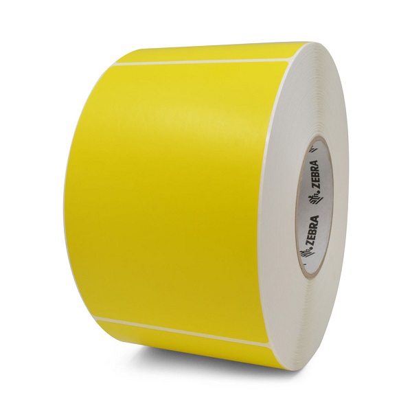 Zebra Thermal Transfer Label, Paper (Yellow) (4" x 6") Z-Perform 2000T (3" Core) (1000/Roll) (4 Rolls/Ctn) (Non Coated Paper) (Perforated) (8" Outer) (Permanent Acrylic Adhesive)