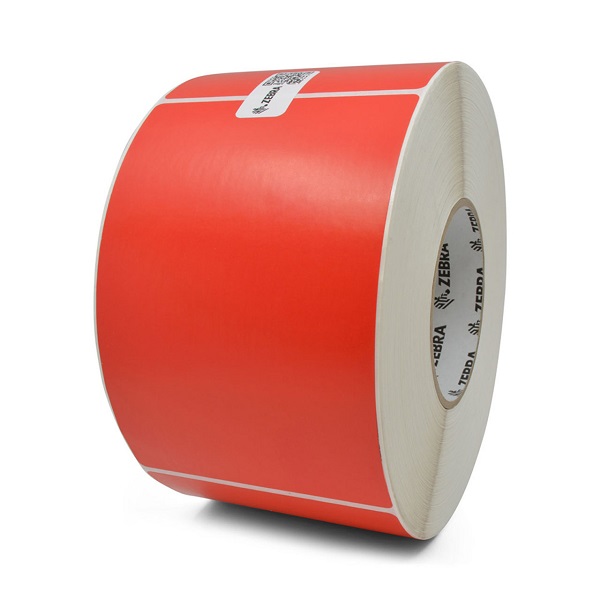 Zebra Thermal Transfer Label, Paper (Red) (4" x 6") Z-Perform 2000T (3" Core) (1000/Roll) (4 Rolls/Ctn) (Non Coated Paper) (Perforated) (8" Outer) (Permanent Acrylic Adhesive)