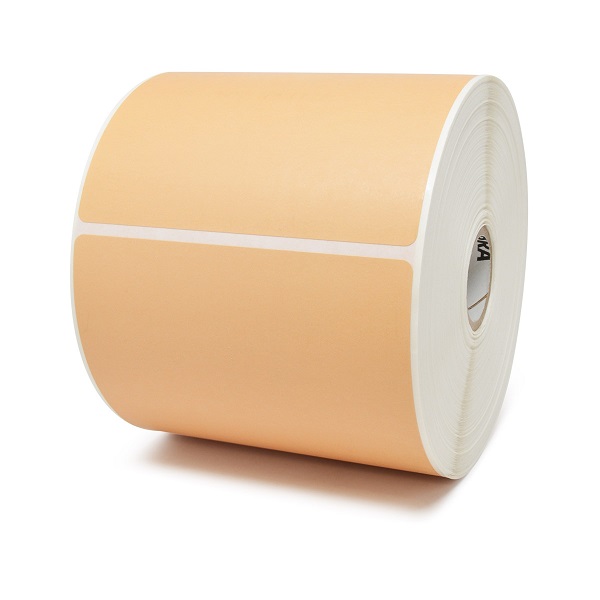 Zebra Direct Thermal Label, Paper (Orange) (4" x 6") Z-Perform 2000D (1" Core) (430/Roll) (6 Rolls/Ctn) (Top Coated Paper) (Perforated) (5" Outer) (All-Temp Permanent Adhesive)