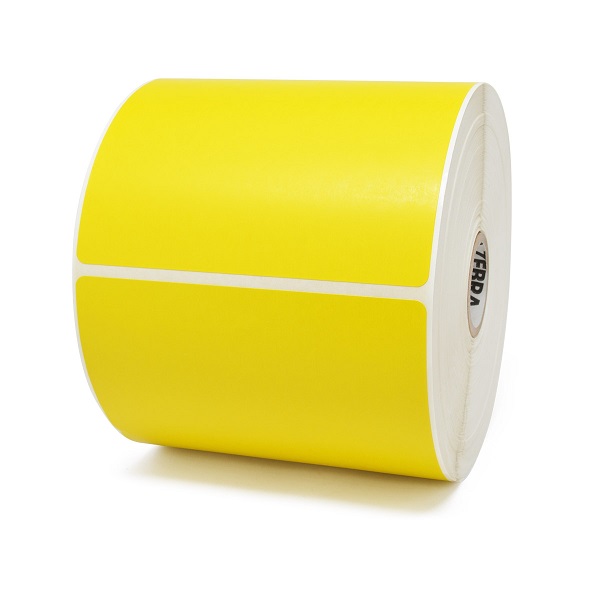 Zebra Direct Thermal Label, Paper (4" x 6") Z-Perform 2000D Floodcoated (Yellow) (1" Core) (430/Roll) (6 Rolls/Ctn) (Top Coated Paper) (Perforated) (5" Outer) (All-Temp Permanent Adhesive)