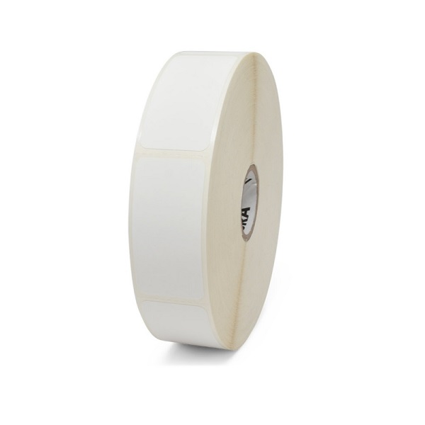 Zebra Direct Thermal 7.5 mil Tag, Paper (1.25" x 2.25") Z-Select 4000D (1" Core) (980/Roll) (6 Rolls/Ctn) (Top Coated Paper) (Perforated) (5" Outer) (No Adhesive/Tag) (White)