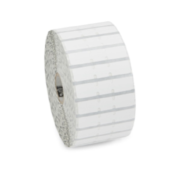 Zebra Direct Thermal Jewelry Butterfly Label No Flaps (Polypropylene) (2.2" x 0.5") 8000D (1" Core) (3510/Roll) (6 Rolls/Ctn) (Not Perforated) (5" Outer) (Permanent Acrylic Adhesive) (White)