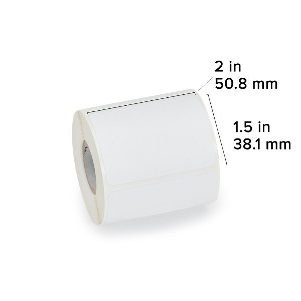 Zebra Direct Thermal Label Paper (2" x 1.5") Z-Select 4000D (0.75" Core) (284/Roll) (36 Rolls/Ctn) (Top Coated Paper) (Perforated) (2.2" Outer) (All-Temp Permanent Adhesive) (White)