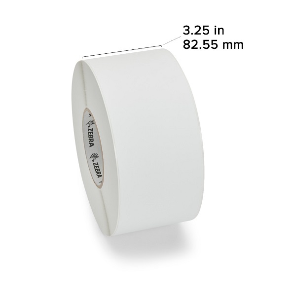 Zebra Thermal Transfer Label Paper (3.25" x 486') Z-Select 4000T (3" Core) (6 Rolls/Ctn) (Top Coated Paper) (Perforated) (8" Outer) (Permanent Acrylic Adhesive) (White)